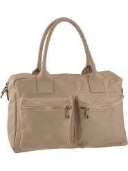 ORE10 Skórzana torebka "Starna" w kolorze beżowym - 34 x 26 x 14 cm rozmiar: onesize. Brązowe torebki klasyczne damskie ORE10, bez wzorów, z materiału, bez dodatków. Za 347.99 zł.