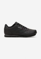 Czarne Sznurowane Buty Sportowe z Przeszyciami Robbina. Czarne buty sportowe na co dzień męskie Born2be, bez zapięcia. Za 84.99 zł.