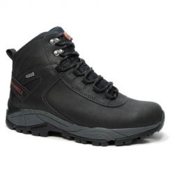 Buty trekkingowe męskie Merrell Vego Mid Leather Waterproof. Czarne buty trekkingowe męskie MERRELL, z materiału, bez zapięcia, trekkingowe. Za 597.00 zł.