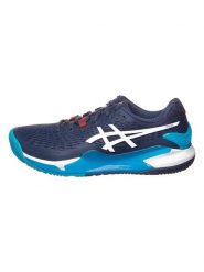 Asics Buty "Resolution 9" w kolorze granatowo-różowym do tenisa rozmiar: 39. Niebieskie buty sportowe na co dzień damskie Asics, bez wzorów, tenisowe. Za 281.10 zł.