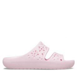 Klapki Crocs. Czerwone klapki damskie Crocs, bez wzorów, bez obcasa. Za 139.99 zł.