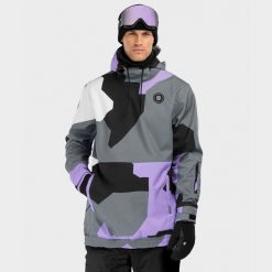 Kurtka snowboardowa męska W1 Tignes. Czarne kurtki męskie SIROKO, l, bez wzorów, z softshellu, bez kaptura, narciarskie. Za 844.00 zł.