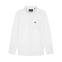 Koszula z długim rękawem Lyle & Scott Plain Oxford. Białe koszule męskie LYLE AND SCOTT, m, bez wzorów, z bawełny, bez kołnierzyka, bez ramiączek. Za 269.10 zł.
