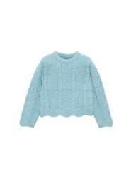 Abel & Lula Sweter 5829 Niebieski Regular Fit. Niebieskie swetry dziewczęce Abel & Lula, bez wzorów, z syntetyku, bez kołnierzyka. Za 199.99 zł.