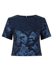 APART Bluzka w kolorze granatowym rozmiar: 42. Niebieskie bluzki damskie Apart, bez wzorów, bez kołnierzyka, bez ramiączek. Za 274.95 zł.