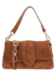 Charm Skórzana torebka w kolorze jasnobrązowym - 19 x 10 x 5 cm rozmiar: onesize. Brązowe torebki klasyczne damskie Charm, bez wzorów, z materiału, bez dodatków. Za 108.99 zł.