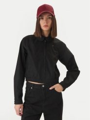Tommy Jeans Kurtka przejściowa DW0DW20403 Czarny Regular Fit. Czarne kurtki damskie Tommy Jeans, l, bez wzorów, z jeansu, bez kaptura. Za 569.99 zł.