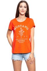MUSTANG T SHIRT DAMSKI Alina C Print 1009870 7096. Brązowe t-shirty damskie Mustang, s, bez wzorów, bez kołnierzyka. W wyprzedaży za 39.99 zł.