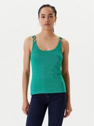Morgan Top 251-DIDONI Zielony Slim Fit. Zielone topy damskie Morgan, s, bez wzorów, z wiskozy, bez kołnierzyka. Za 99.99 zł.