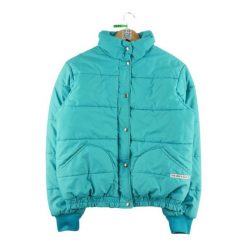 Second life - Kurtka puchowa w stylu retro dla kobiet - Stan bardzo dobry. Niebieskie kurtki damskie The North Face, bez wzorów, z puchu, bez kaptura. Za 296.06 zł.