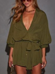 LA Angels Sukienka w kolorze khaki rozmiar: L. Brązowe sukienki damskie LA Angels, na co dzień, l, bez wzorów, z tkaniny, bez kołnierzyka, bez ramiączek, mini, proste. Za 191.95 zł.