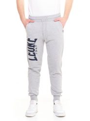 Spodnie męskie Leone Basic z dużym logo z nieczesanej bawełny. Czarne spodnie sportowe męskie LEONE 1947 APPAREL, z bawełny. Za 105.21 zł.