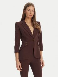 Elisabetta Franchi Marynarka GI-215-61E2-V590 Brązowy Regular Fit. Brązowe marynarki i żakiety damskie Elisabetta Franchi, bez wzorów, z syntetyku. Za 2,509.00 zł.