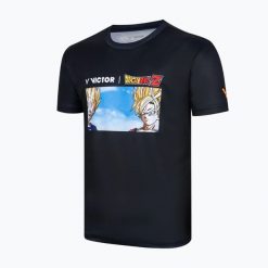 Koszulka Victor Dragon Ball T-501DBZ. Czarne bluzki sportowe damskie VICTOR, l, bez wzorów, z materiału, bez ramiączek. Za 129.99 zł.