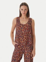 LOLA CASADEMUNT Top MS2615033 Brązowy Regular Fit. Brązowe topy sportowe damskie lola casademunt, xs, bez wzorów, z wiskozy, bez ramiączek. Za 417.99 zł.