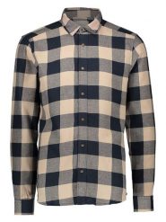 ONLY & SONS Koszula w kolorze beżowo-czarnym rozmiar: S. Brązowe koszule męskie Only & Sons, s, bez wzorów, z bawełny, bez kołnierzyka, bez ramiączek. Za 66.00 zł.