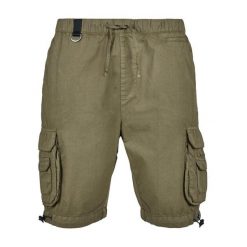 Szorty Urban Classics double pocket cargo. Białe szorty męskie Urban Classics, bez wzorów, z dresówki. Za 181.45 zł.