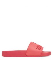 LOVE MOSCHINO Klapki JA28052G1MI15502 Koralowy. Pomarańczowe klapki damskie Love Moschino, bez wzorów, z tworzywa sztucznego, bez obcasa. Za 259.99 zł.