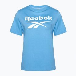 Koszulka Reebok Identity Big Logo Tee. Niebieskie bluzki sportowe damskie REEBOK FITNESS, bez wzorów, bez ramiączek. Za 59.99 zł.