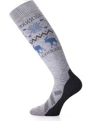 Skarpety narciarskie uniseks Lasting FWW 858 Merino 85%. Szare skarpetki damskie LASTING, bez wzorów, z dzianiny. Za 139.90 zł.