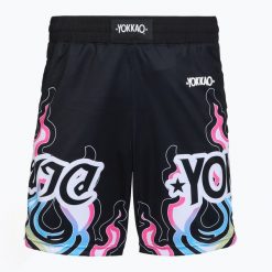 Spodenki treningowe męskie YOKKAO Flames Workout. Czarne szorty sportowe męskie YOKKAO, l, z materiału, na fitness i siłownię. Za 169.99 zł.