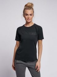 Koszulka damska Hummel hmlzenia. Czarne bluzki sportowe damskie HUMMEL, xs, z bawełny, bez kołnierzyka, bez ramiączek. Za 147.00 zł.