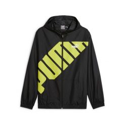 Puma Kurtka Hooded Graphic Windbreaker 62383701. Czarne kurtki męskie Puma, m, bez wzorów, z materiału, eleganckie, z kapturem. Za 184.01 zł.