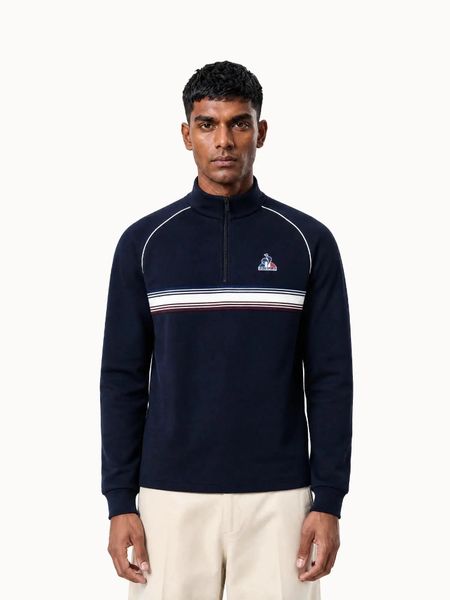 Bluza z zamkiem 1/2 Le Coq Sportif Tri. Niebieskie bluzy bez kaptura męskie Le Coq Sportif, l, z materiału. Za 472.00 zł.