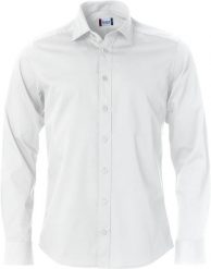 Clique Clark koszula męska z długim rękawem 100% bawełna biała – white. Białe koszule męskie CLIQUE, m, bez wzorów, z bawełny, bez kołnierzyka, bez ramiączek. Za 212.22 zł.