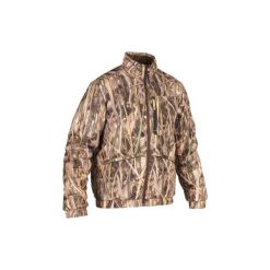Kurtka myśliwska 100 warm camo. Zielone kurtki treningowe męskie SOLOGNAC, s, bez wzorów, z materiału. Za 149.99 zł.