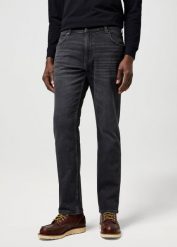 MESKIE SPODNIE WRANGLER GREENSBORO ASHLEY 112371640. Spodnie materiałowe męskie Wrangler, bez wzorów, z jeansu. Za 219.99 zł.