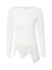 ONLY Koszulka z długim rękawem Kobiety Koronka biały, XL. Białe t-shirty damskie Only, xl, bez wzorów, z koronki, bez kołnierzyka. Za 129.95 zł.