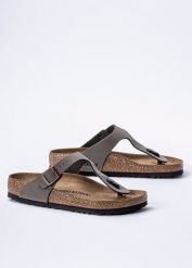 Birkenstock Gizeh BFBC Stone Japonki unisex. Szare klapki damskie Birkenstock, bez wzorów, z materiału, bez obcasa. Za 299.99 zł.