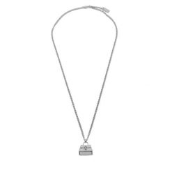 Naszyjnik Marc Jacobs. Szare naszyjniki damskie MARC JACOBS, srebrne. Za 419.99 zł.