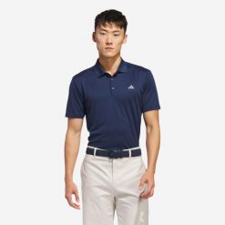 Koszulka polo do golfa z krótkim rękawem męska ADIDAS. Koszulki polo męskie Adidas, m, bez wzorów, z bawełny, bez ramiączek. Za 169.99 zł.