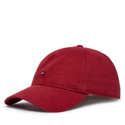 Czapka z daszkiem Tommy Hilfiger. Czerwone czapki z daszkiem damskie Tommy Hilfiger, bez wzorów. Za 169.99 zł.