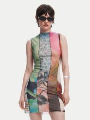 Desigual Sukienka codzienna St. Johns 25SWVK01 Kolorowy Slim Fit. Sukienki damskie Desigual, na co dzień, xs, bez wzorów, z syntetyku, bez kołnierzyka, bez ramiączek, proste. Za 329.99 zł.