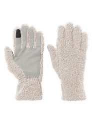 Jack Wolfskin Rękawiczki polarowe "High Curl" w kolorze beżowym rozmiar: XS. Brązowe rękawiczki damskie Jack Wolfskin, bez wzorów, z materiału. Za 132.36 zł.