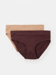Bezszwowe figi z wysokim stanem 2 pack - wielobarwny. Figi damskie Sinsay, l, bez wzorów. Za 22.99 zł.