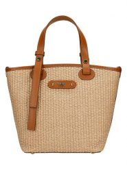 Wojas Torebka w kolorze beżowym - 30 x 21 x 11,5 cm rozmiar: onesize. Brązowe torebki klasyczne damskie Wojas, bez wzorów, z materiału, bez dodatków. Za 421.67 zł.