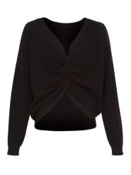 MOSS COPENHAGEN Sweter w kolorze czarnym rozmiar: XS/S. Czarne swetry klasyczne damskie MOSS COPENHAGEN, s, z wiskozy, bez kołnierzyka. Za 114.17 zł.