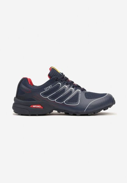 Granatowo-Czerwone Buty Sportowe Sznurowane na Grubej Podeszwie Eriena. Niebieskie buty sportowe na co dzień męskie Born2be, z jeansu, bez zapięcia. Za 89.99 zł.