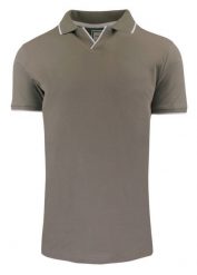 Oryginalna Koszulka Polo - Brave Soul - Taupe (Beż z Szarością). Szare koszulki polo męskie Brave Soul, l, bez wzorów, z bawełny, bez ramiączek. Za 75.00 zł.