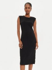 PINKO Sukienka koktajlowa 104216 A213 Czarny Slim Fit. Czarne sukienki damskie Pinko, bez wzorów, z syntetyku, wizytowe, bez kołnierzyka, bez ramiączek. Za 1,219.00 zł.