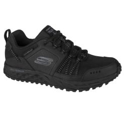 Buty trekkingowe męskie, Skechers Escape Plan. Czarne buty trekkingowe męskie Skechers, bez zapięcia, trekkingowe. Za 379.99 zł.