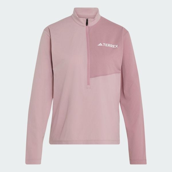 Koszulka Terrex Multi Climacool 1/2 Zip Long Sleeve. Czarne t-shirty damskie Adidas, xl, bez wzorów, z dżerseju, bez kołnierzyka. Za 259.00 zł.