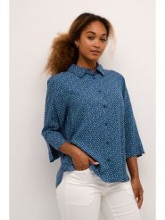 Kaffe Koszula w kolorze niebieskim rozmiar: 38. Niebieskie koszule damskie Kaffe, s, bez wzorów, z wiskozy, klasyczne, bez kołnierzyka, bez ramiączek. Za 86.99 zł.