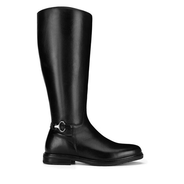 Kozaki Sergio Bardi. Czarne kozaki damskie Sergio Bardi, bez obcasa, na płaskiej podeszwie. Za 335.99 zł.