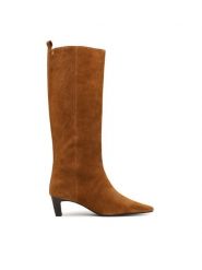 Tommy Hilfiger Kozaki Kitten Heel Suede High Boot FW0FW09655 Brązowy jasny. Brązowe kozaki damskie Tommy Hilfiger, bez obcasa, na słupku. Za 849.99 zł.