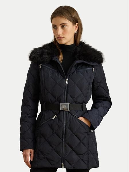 LAUREN RALPH LAUREN Kurtka puchowa 297P04108001 Granatowy Slim Fit. Niebieskie kurtki damskie Lauren Ralph Lauren, xl, bez wzorów, z puchu, bez kaptura. Za 1,699.00 zł.